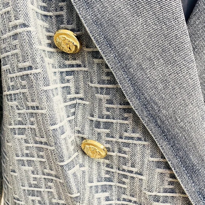 Monogram Jacquard Denim Blazer