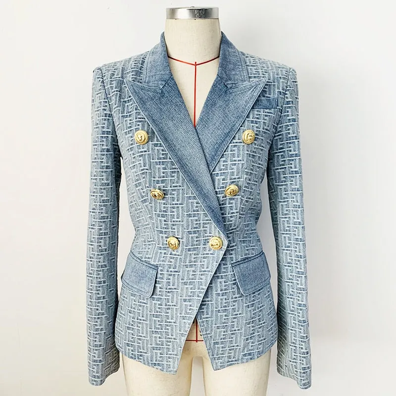 Monogram Jacquard Denim Blazer