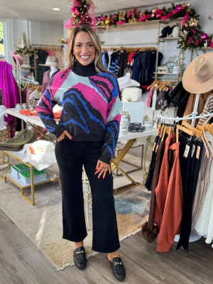 Multi 90's Sweater - Black Multi