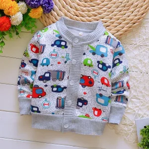 Multi Car print Cardigan