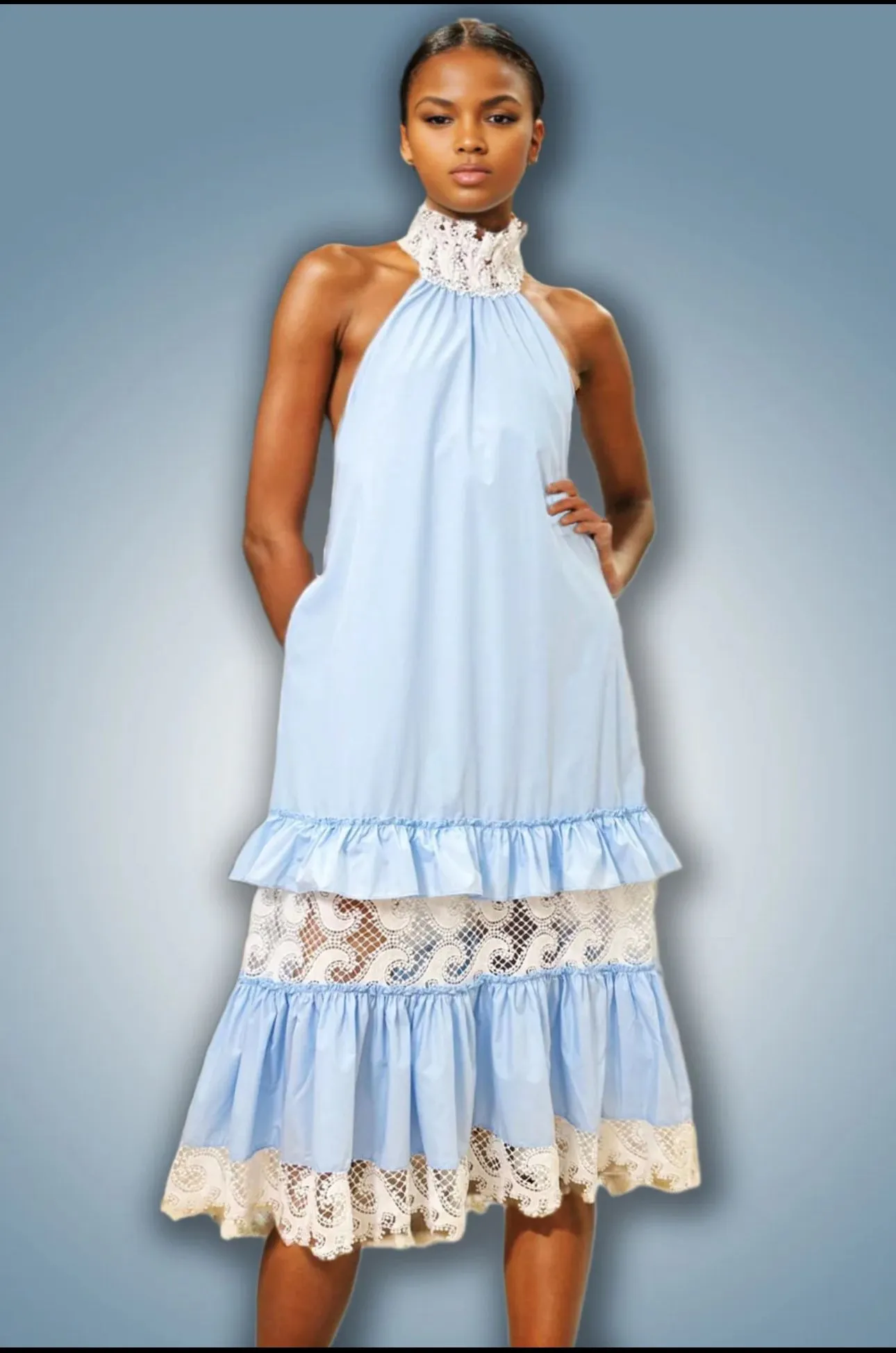 N by Nancy Blue Midi Dress