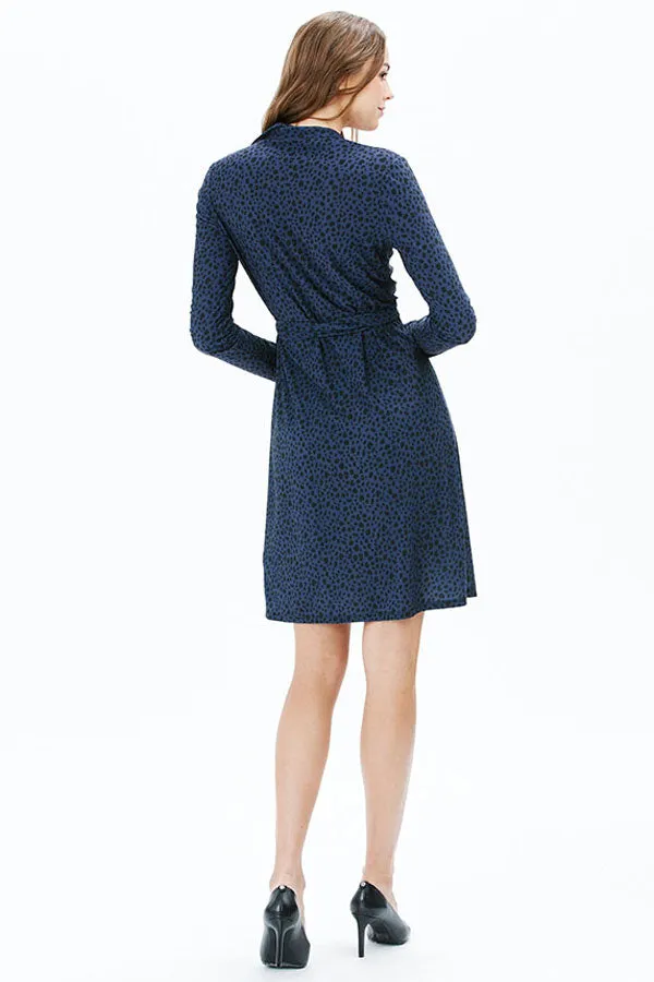 NADIA L/S DRESS | NAVY