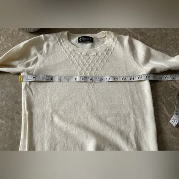 𝅺NANETTE Lepore 100% merino wool lightweight cream colour sweater XS