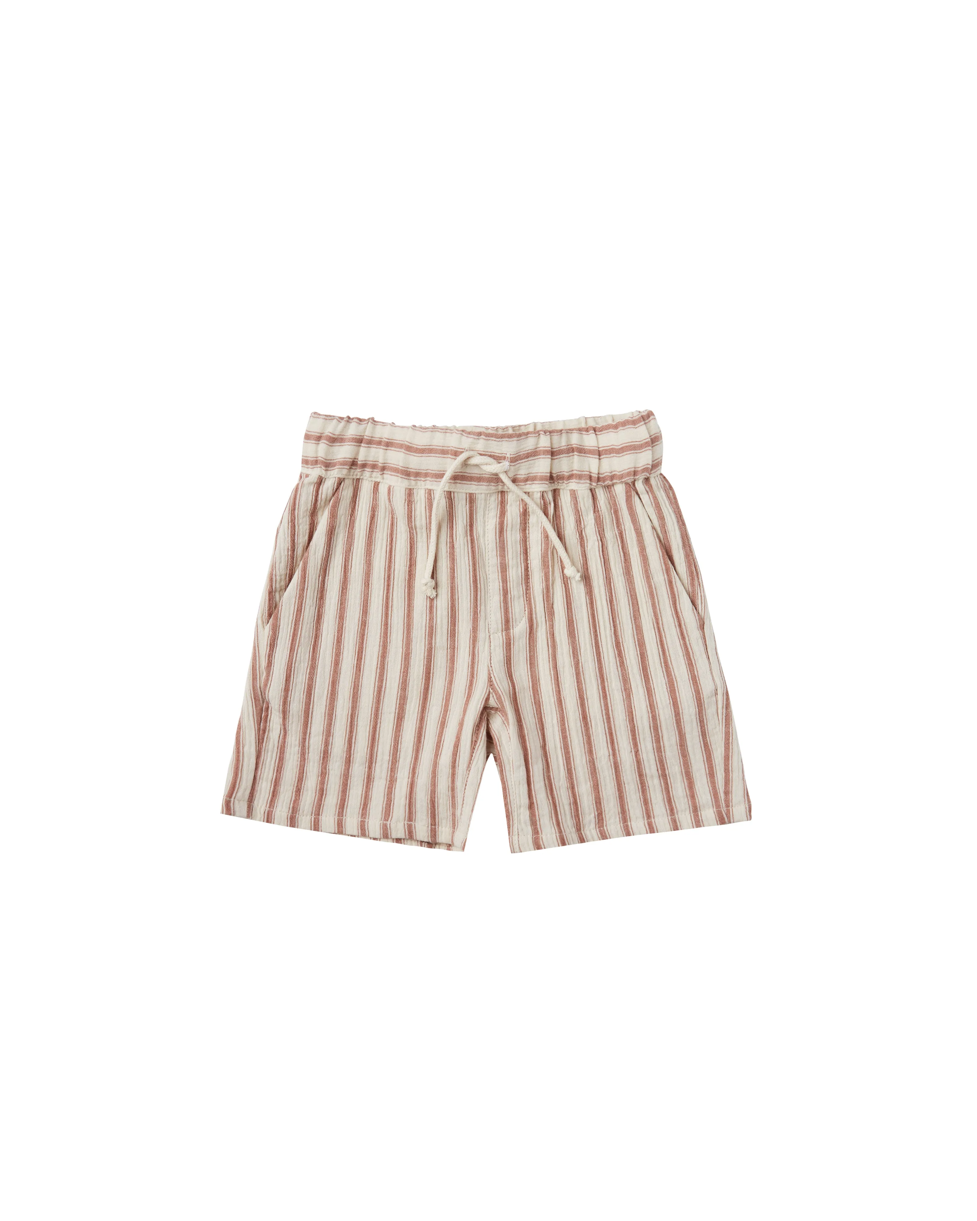 NATURAL STRIPE BERMUDA SHORTS
