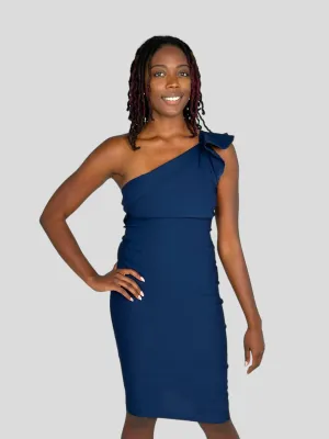 Navy Blue Midi Dress