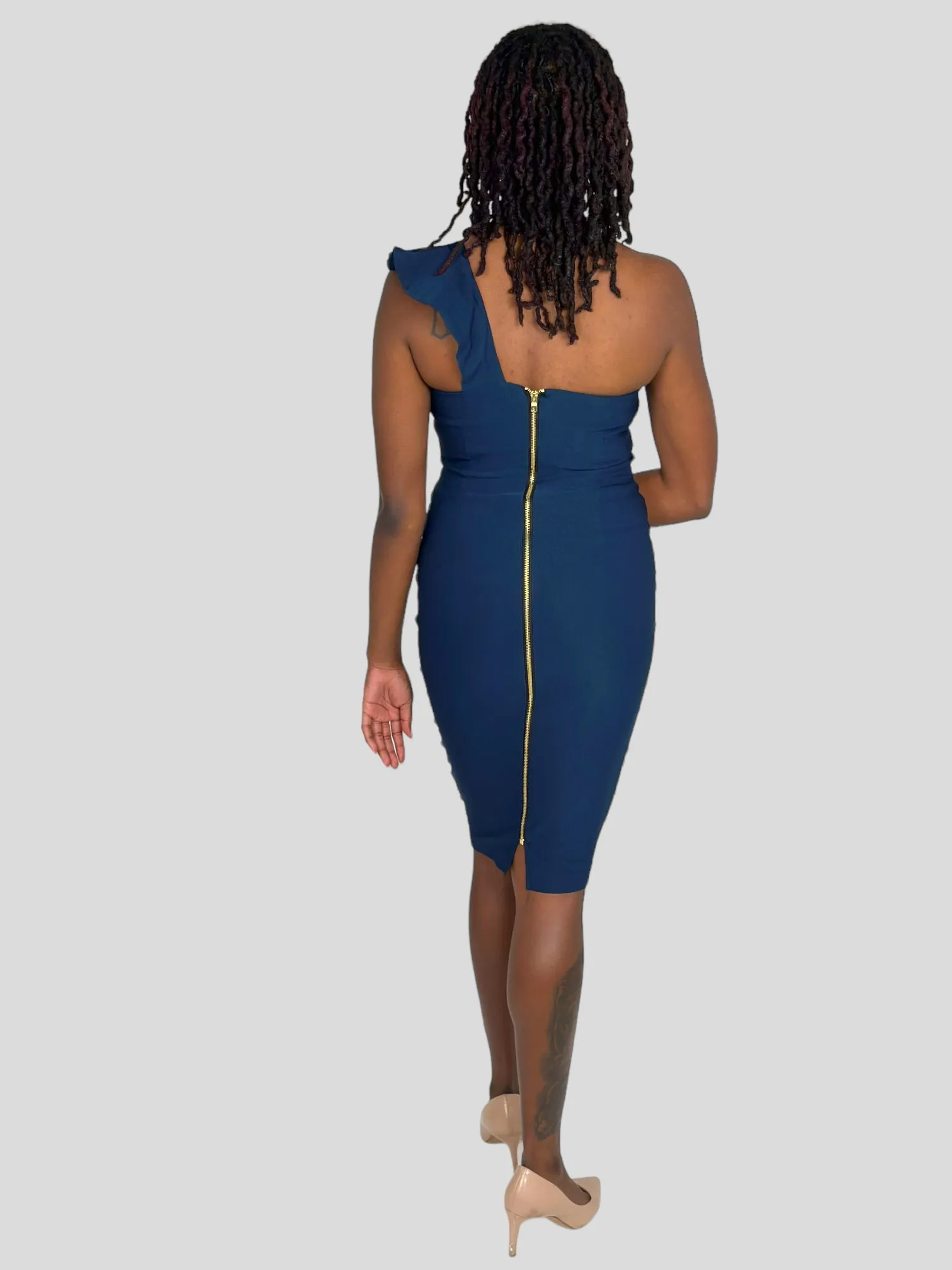 Navy Blue Midi Dress