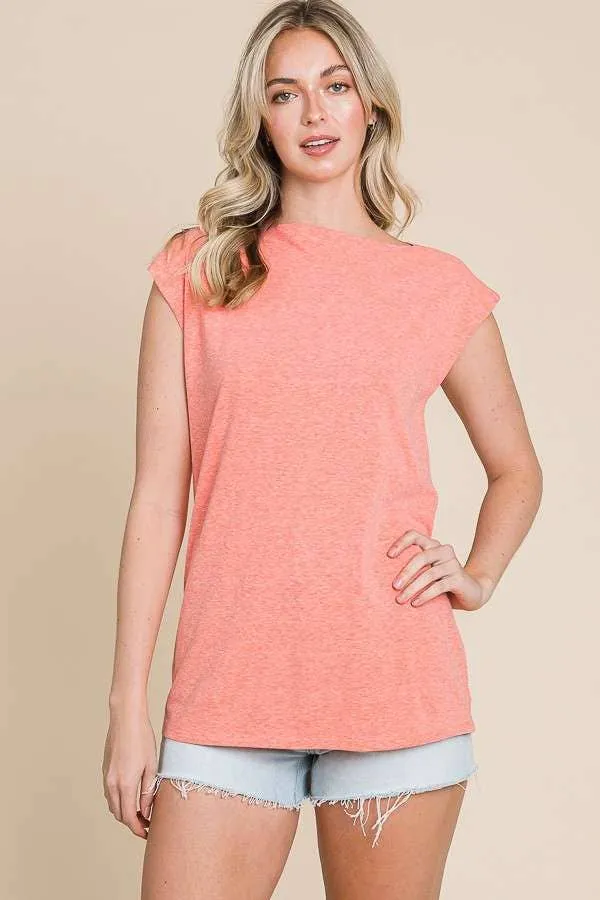 Neck Twist Drape Back Tank Top