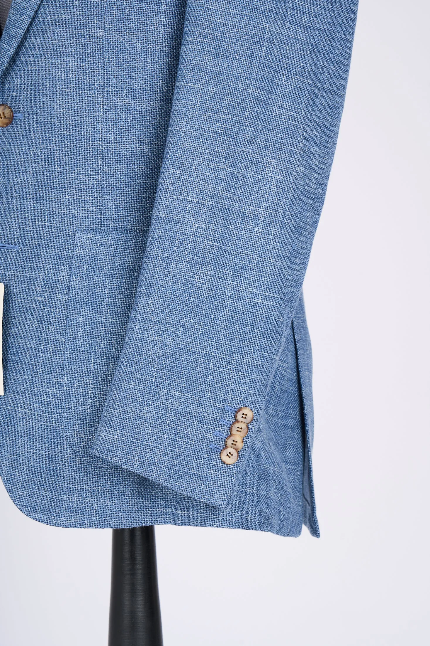 New Suitsupply Havana Light Blue Wool, Silk, Linen, Cashmere Blazer - Size 36R