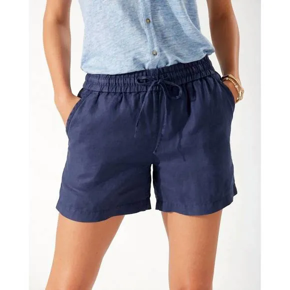 NEW TOMMY BAHAMA linen short in navy
