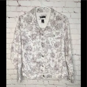 New Vtg Carole Little Women 100% Linen White Jacket Blazer
