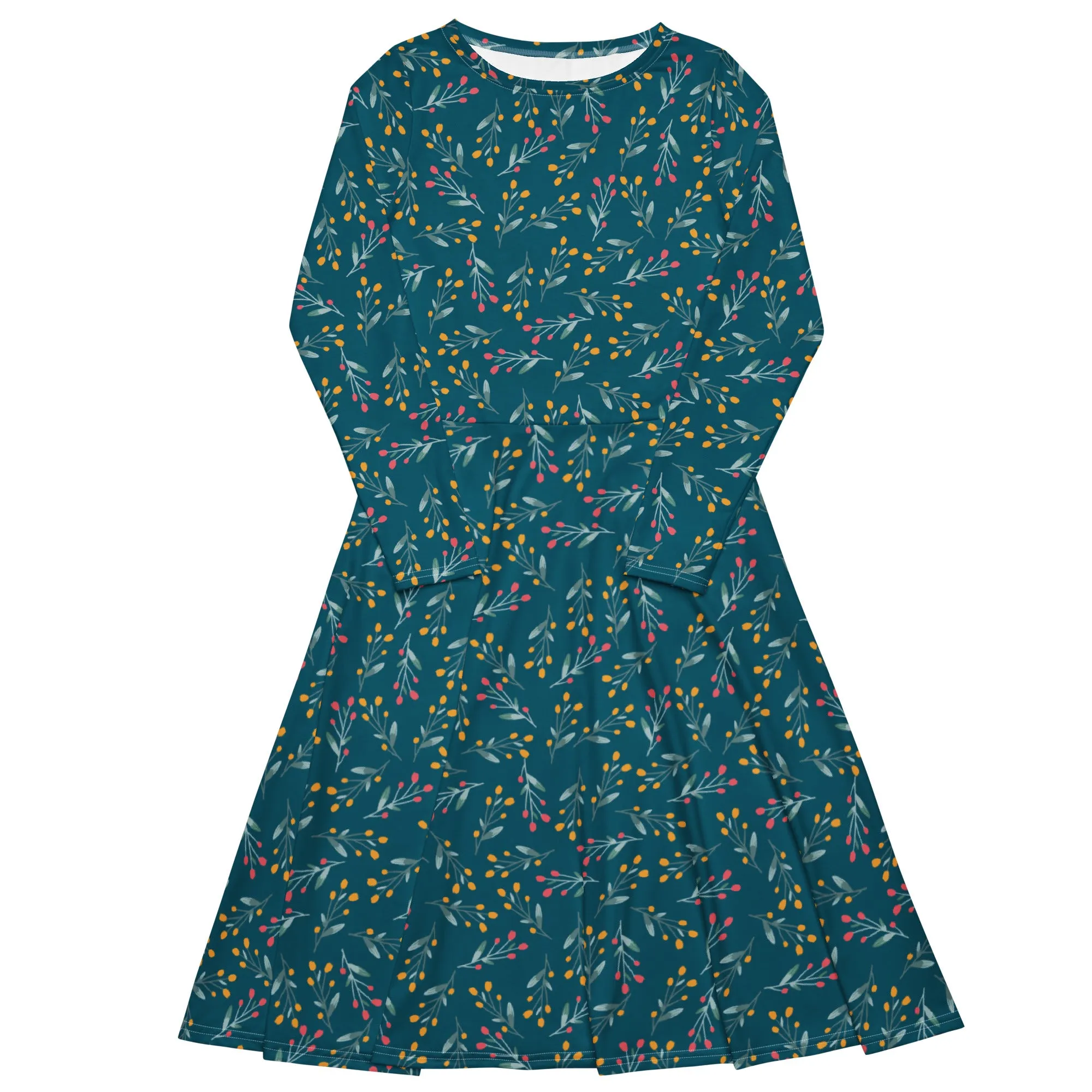 Night-time Blooms Midi Dress (S-4XL)