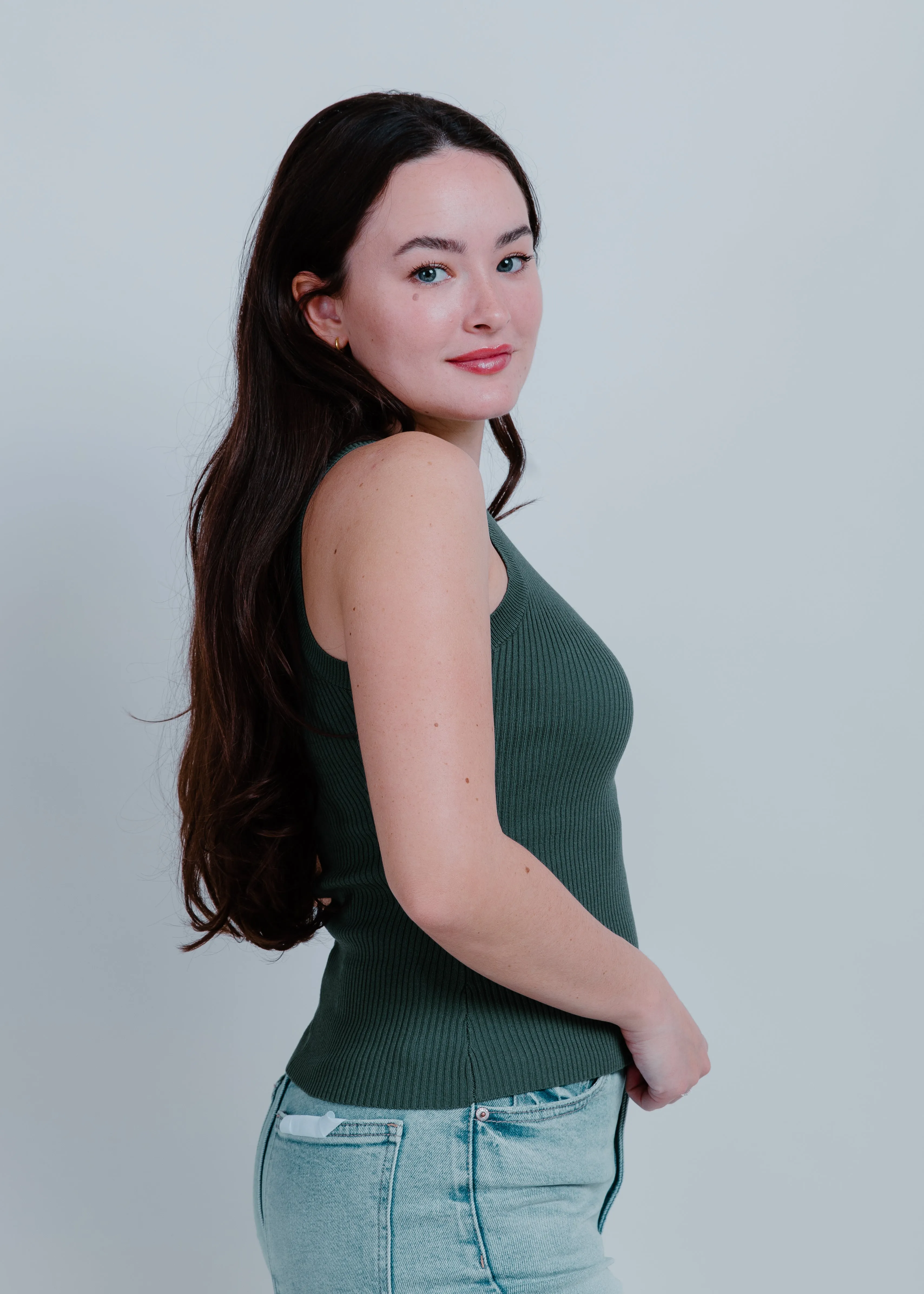 Nola Basic Tank - Dark Green