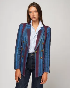 not a db pagoda blazer - indigo/merlot stripe