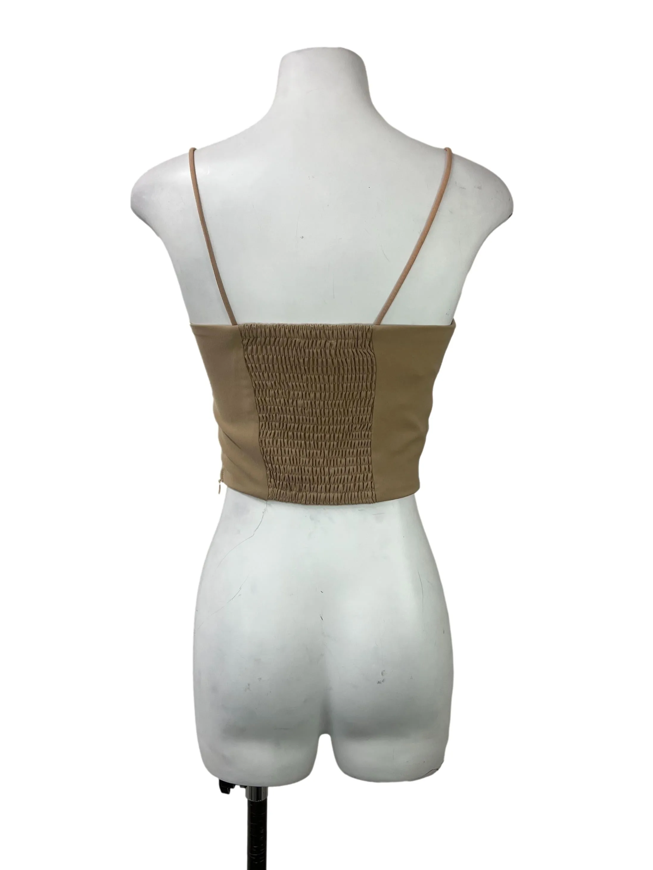 Nude Sweetheart Neckline Top
