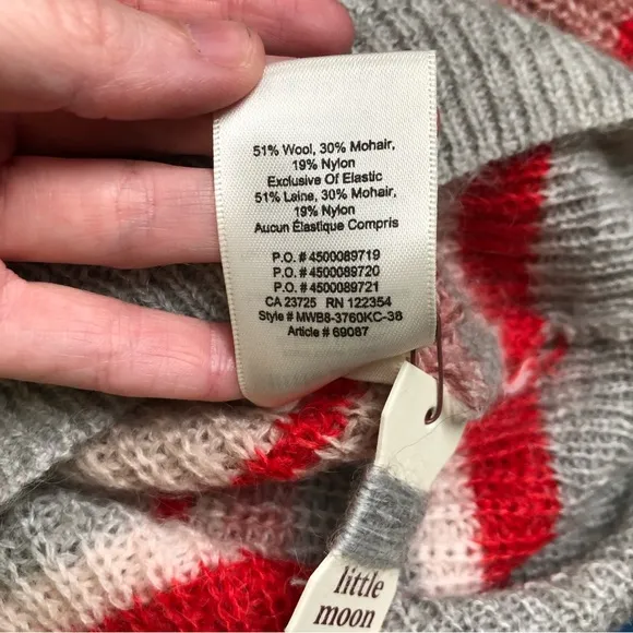 NWOT Aritzia Little Moon Mohair Blend Striped Sweater XS