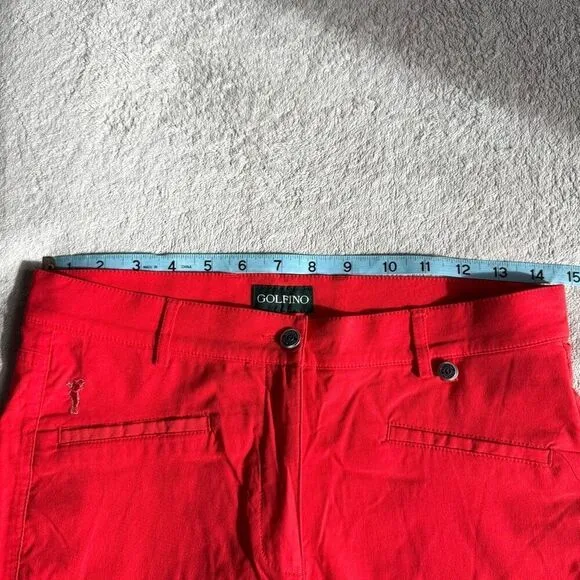 NWOT Golfino Women’s Red Bermuda Golf Shorts
