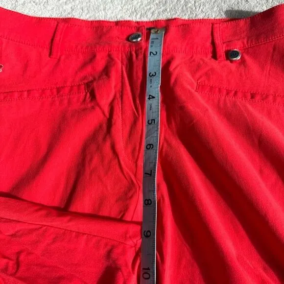 NWOT Golfino Women’s Red Bermuda Golf Shorts