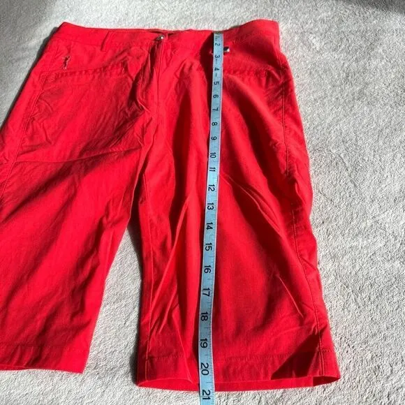 NWOT Golfino Women’s Red Bermuda Golf Shorts