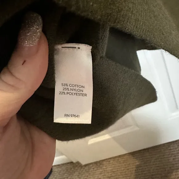 NWOT J.Jill Majestic Double  Breasted Gilet Sweater Forest Green Size Medium