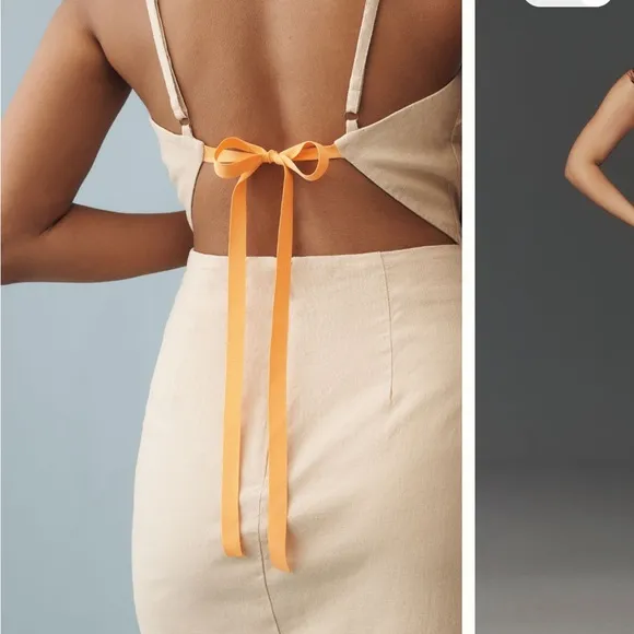 NWT Anthropologie Ruched Slim Midi Dress