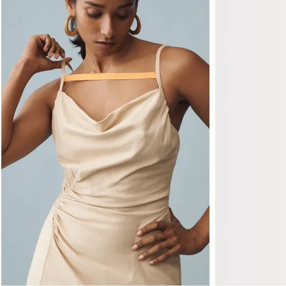 NWT Anthropologie Ruched Slim Midi Dress