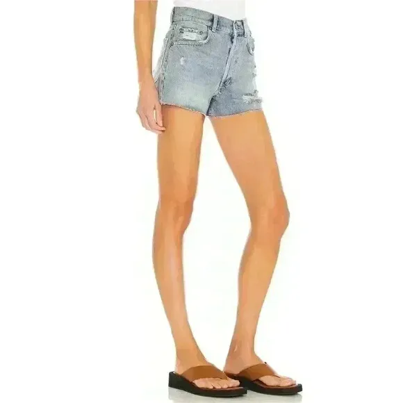 NWT Boyish &quot;The Cody&quot; High Rise Rigid Distressed Cut Off Denim Shorts