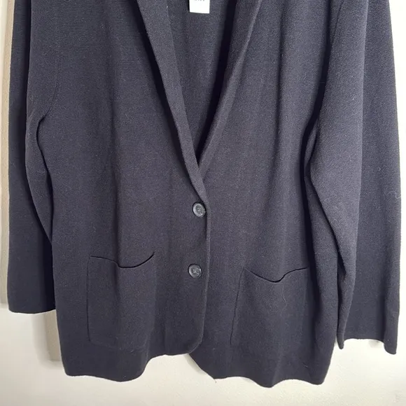 NWT Gap Black Sweater Blazer Size XL