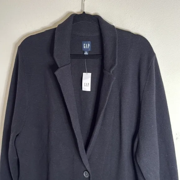 NWT Gap Black Sweater Blazer Size XL