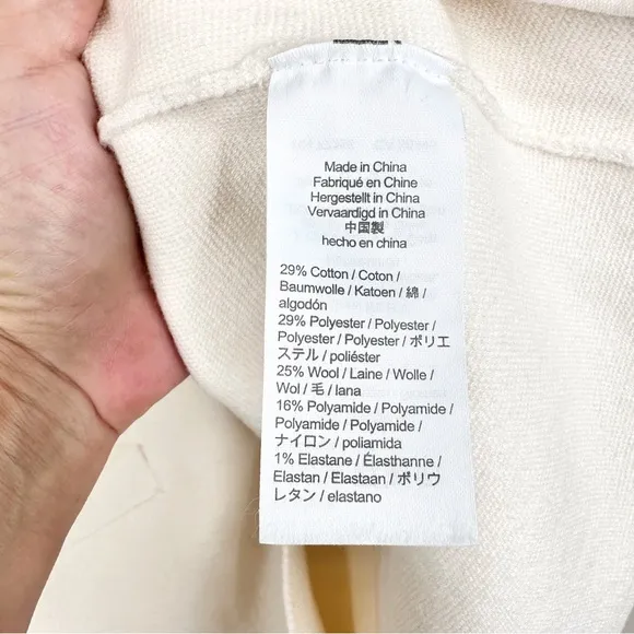 NWT J. Crew Camille Shrunken Sweater Blazer Cream Ivory XS
