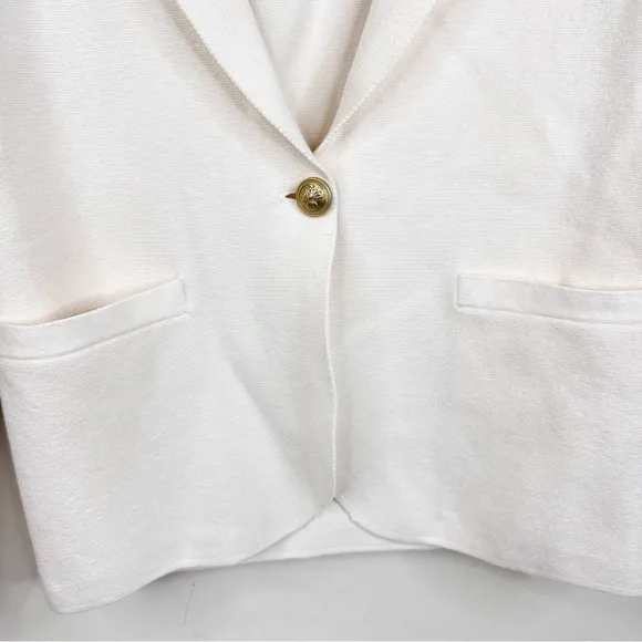 NWT J. Crew Camille Shrunken Sweater Blazer Cream Ivory XS