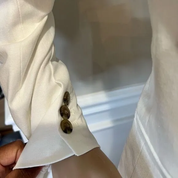 NWT J crew Factory Linen-blend one-button blazer