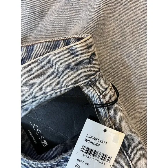NWT JOE’S Jeans Winkler Blue Cutoff Distressed Denim Bermuda Shorts Sz 28