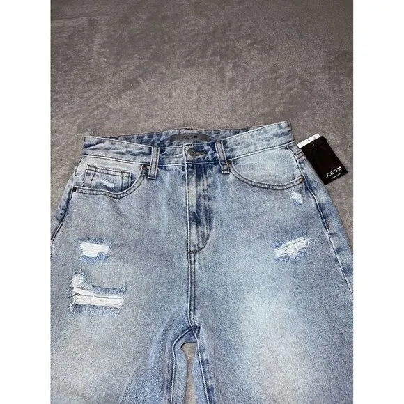 NWT JOE’S Jeans Winkler Blue Cutoff Distressed Denim Bermuda Shorts Sz 28