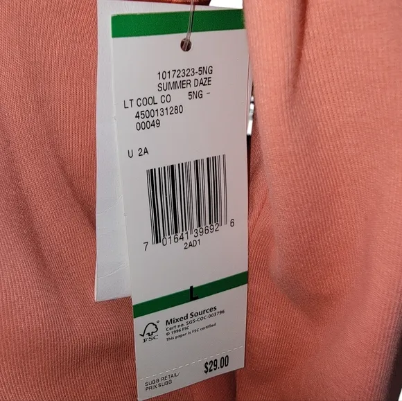 NWT Jones New York Cotton T-Shirt and Waterfall Cardigan - Size L