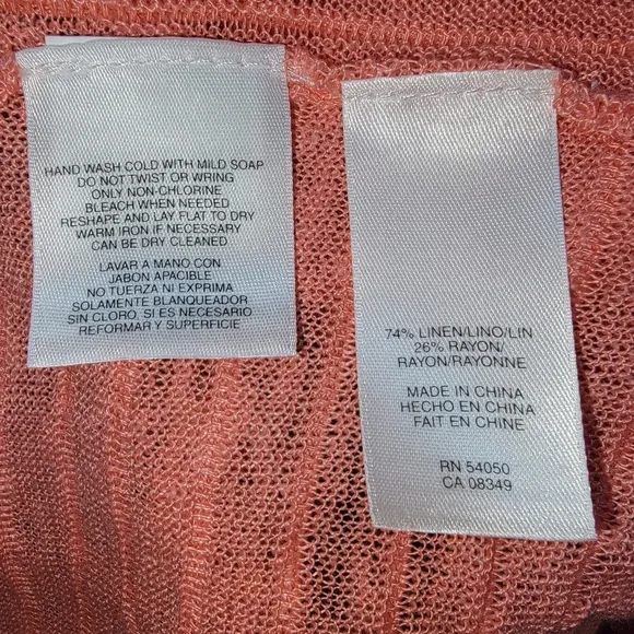 NWT Jones New York Cotton T-Shirt and Waterfall Cardigan - Size L