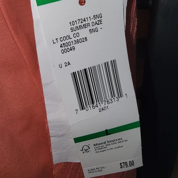 NWT Jones New York Cotton T-Shirt and Waterfall Cardigan - Size L