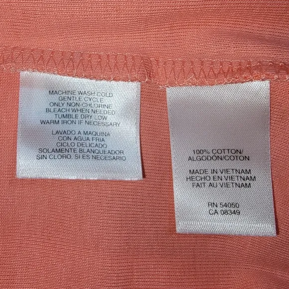 NWT Jones New York Cotton T-Shirt and Waterfall Cardigan - Size L