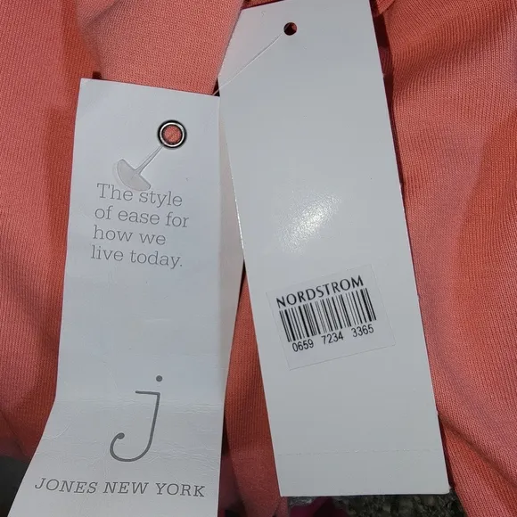 NWT Jones New York Cotton T-Shirt and Waterfall Cardigan - Size L