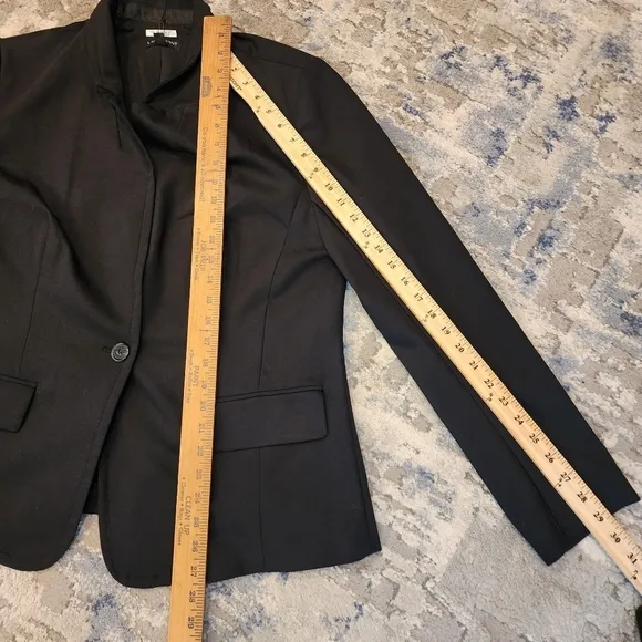 NWT Lane Bryant black blazer. Single button Size 18. Cotton/poly/spandex.