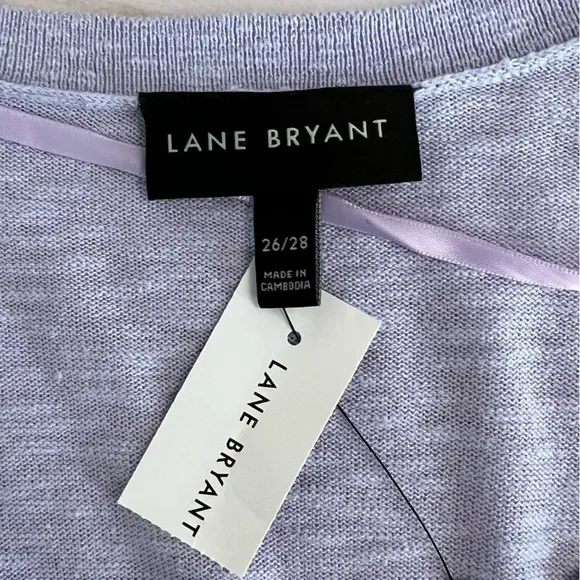 NWT Lane Bryant V-neck Lavender Wrap Sweater size 26/28