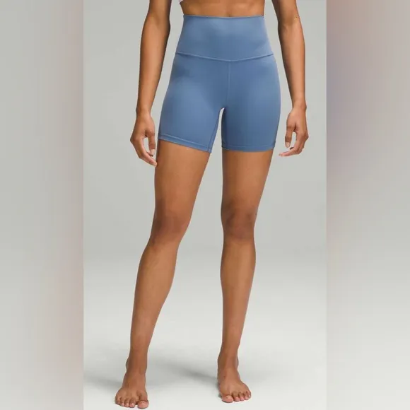 NWT Lululemon Oasis Blue Align High Rise Shorts 6”