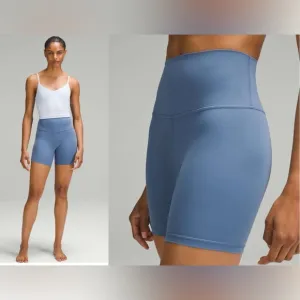 NWT Lululemon Oasis Blue Align High Rise Shorts 6”