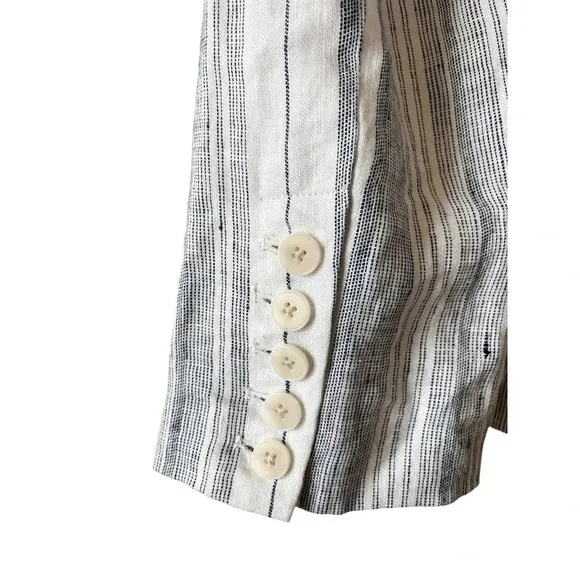 NWT Mersea Voyageur Como Linen Multi Blue stripe Blazer sz Small