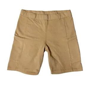 NWT Monrow Movement High Rise Biker Shorts 7” Pockets in Taupe Women’s L