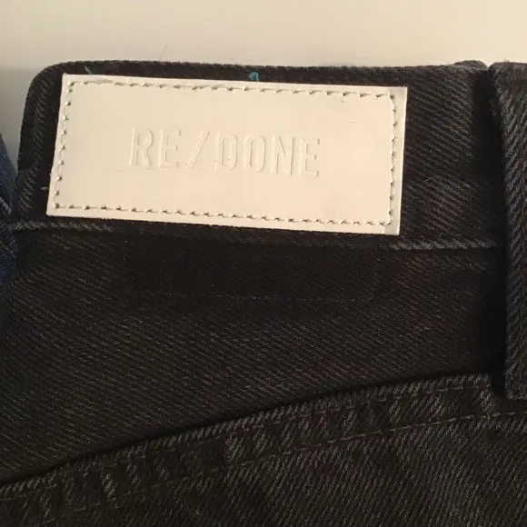 NWT RE/DONE Shadow Black Originals 50s Cut Off Shorts