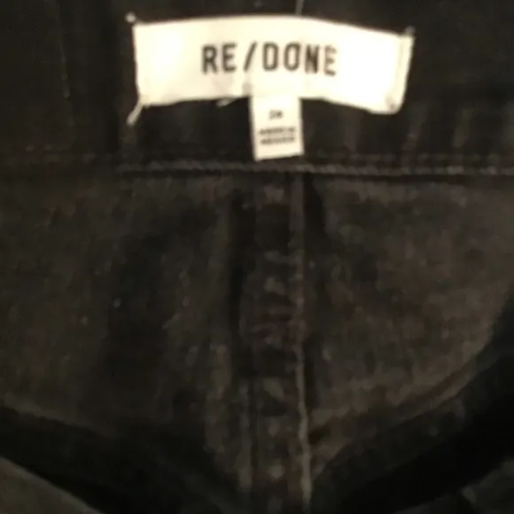 NWT RE/DONE Shadow Black Originals 50s Cut Off Shorts