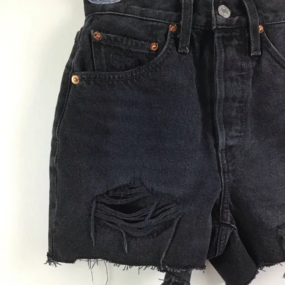 NWT RE/DONE Shadow Black Originals 50s Cut Off Shorts
