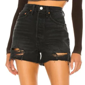 NWT RE/DONE Shadow Black Originals 50s Cut Off Shorts