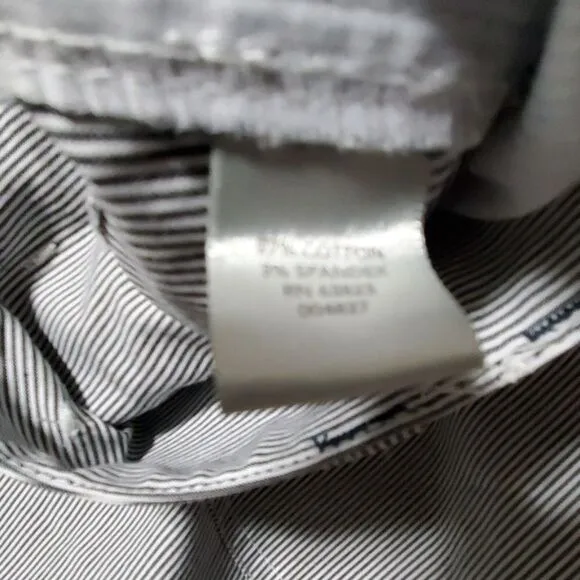 NWT Christopher &amp; Banks Gray &amp; White Stripe Shorts