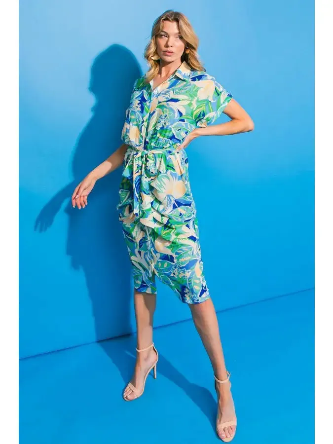 Ocean Button Down Dress